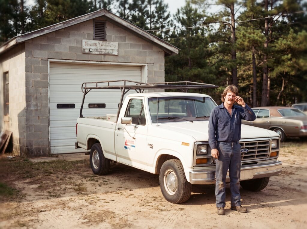 The Fix It Plumbing shop in the 1980s, shortly after the company was established